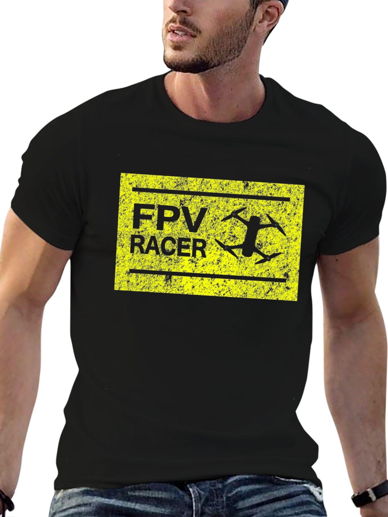 FPV Racer Black T-Shirt - Drone Racing