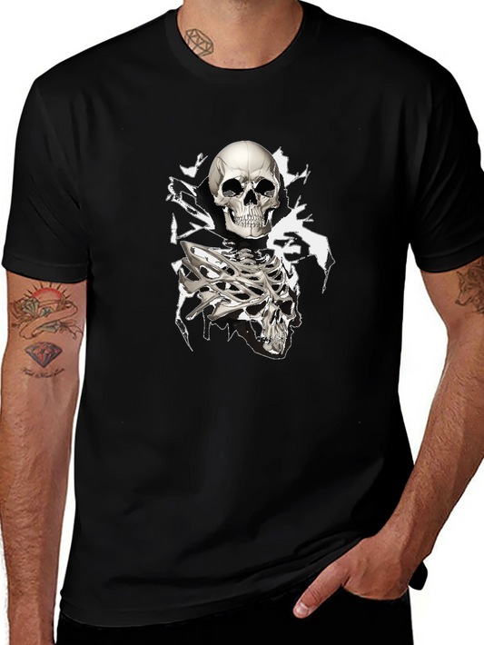 Skull & Ribcage Graphic Black T-Shirt