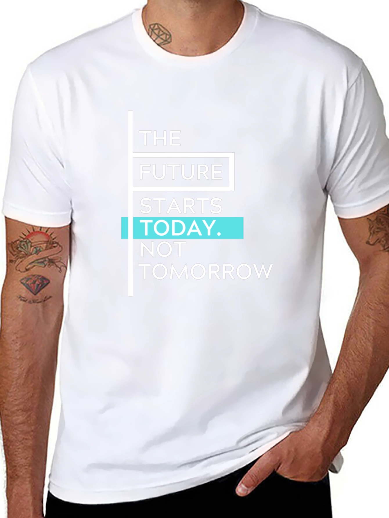 Inspirational Future Starts Today Black T-Shirt