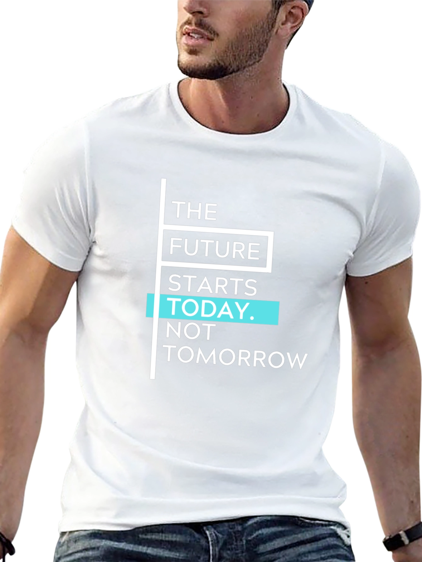 Inspirational Future Starts Today Black T-Shirt