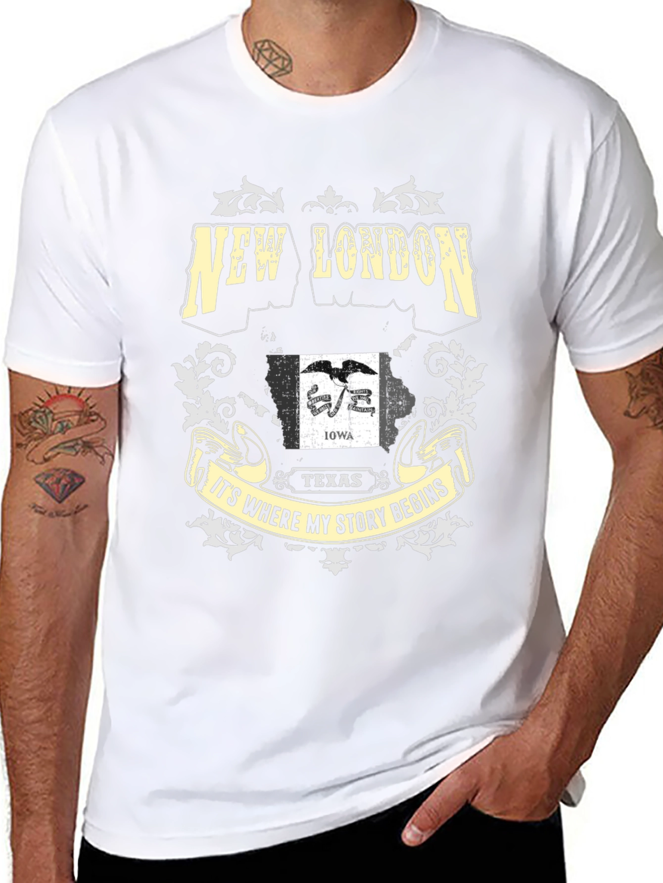 New London Iowa Texas Story Begins T-Shirt