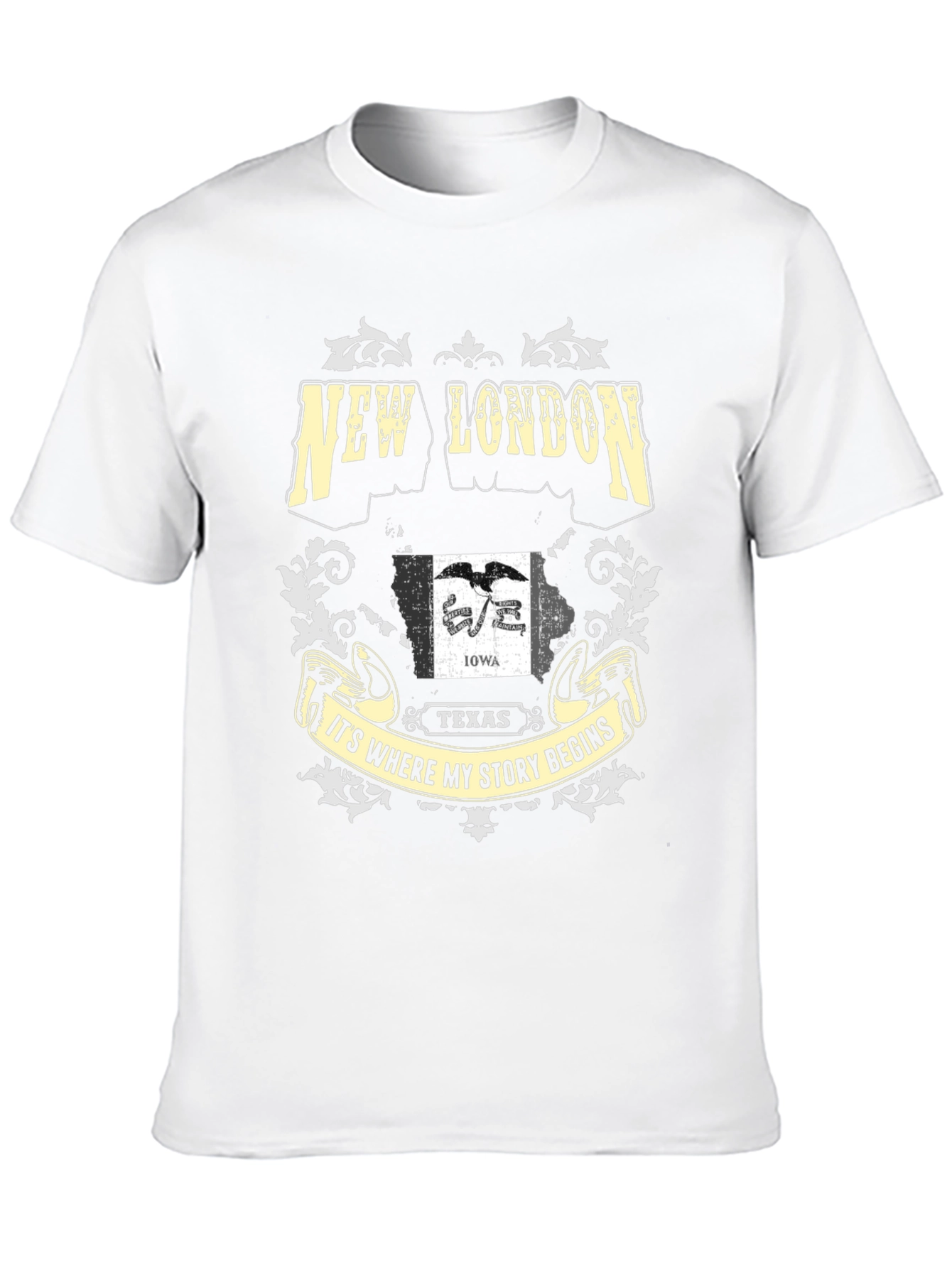 New London Iowa Texas Story Begins T-Shirt