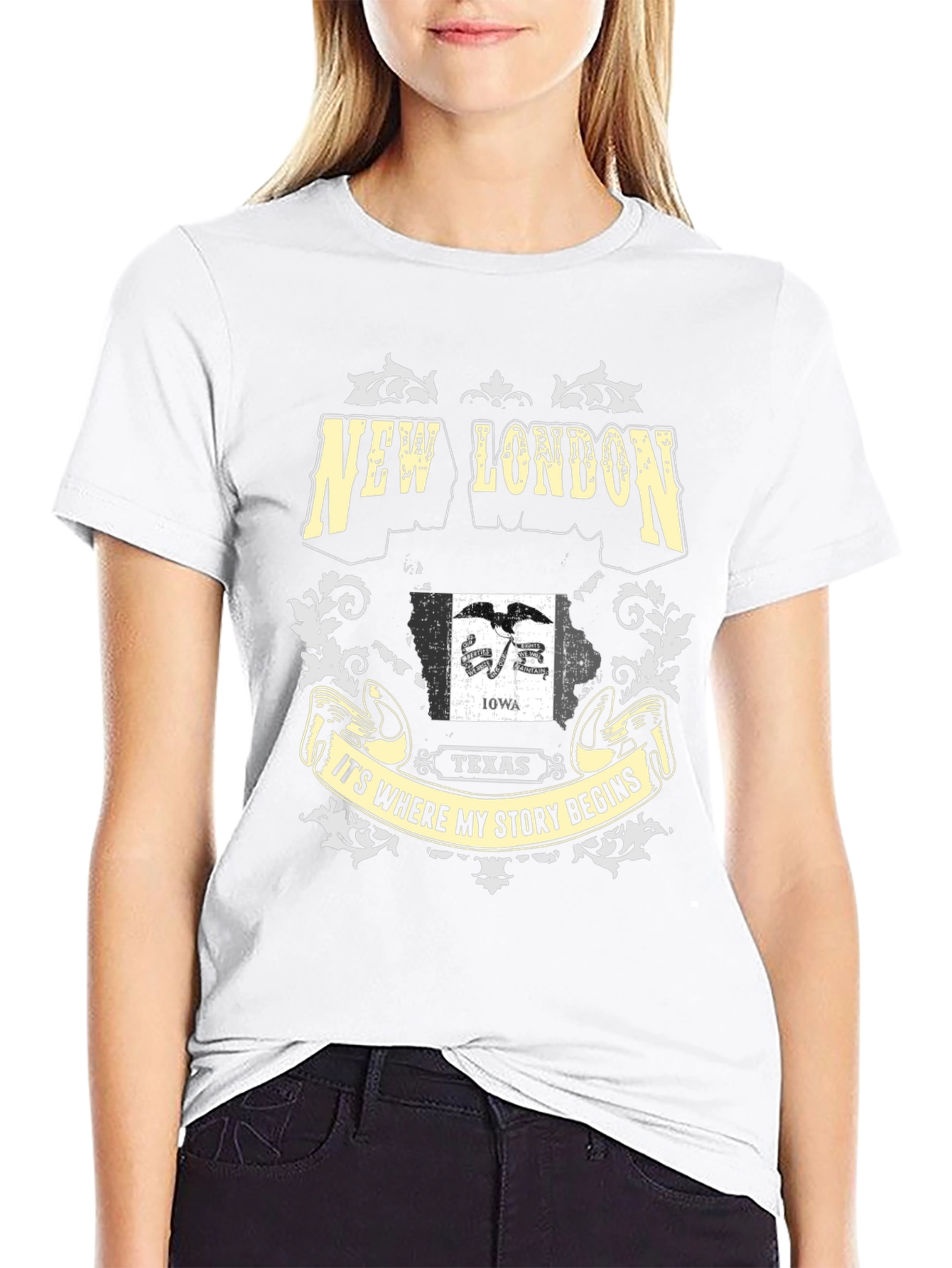 New London Iowa Texas Story Begins T-Shirt