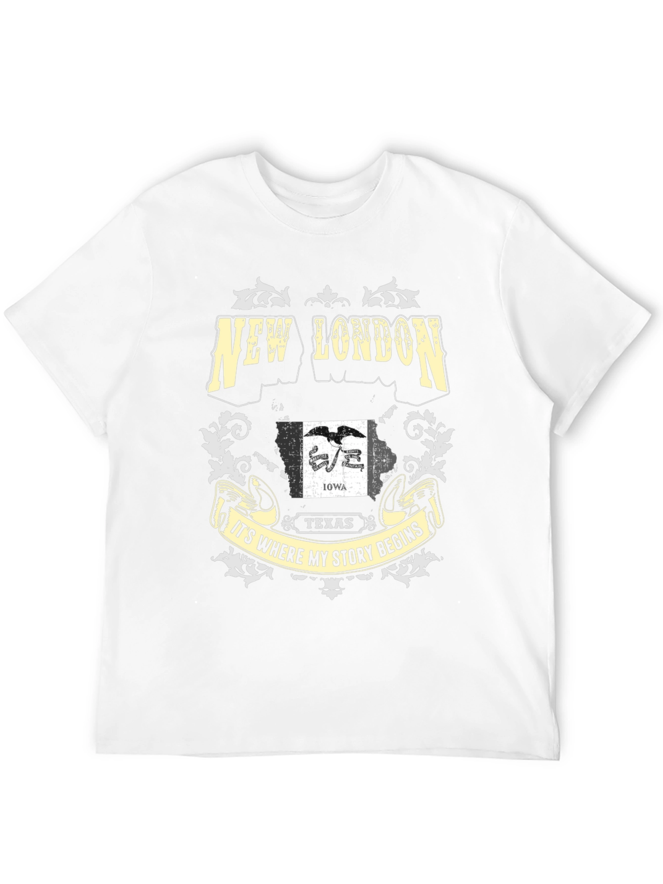 New London Iowa Texas Story Begins T-Shirt
