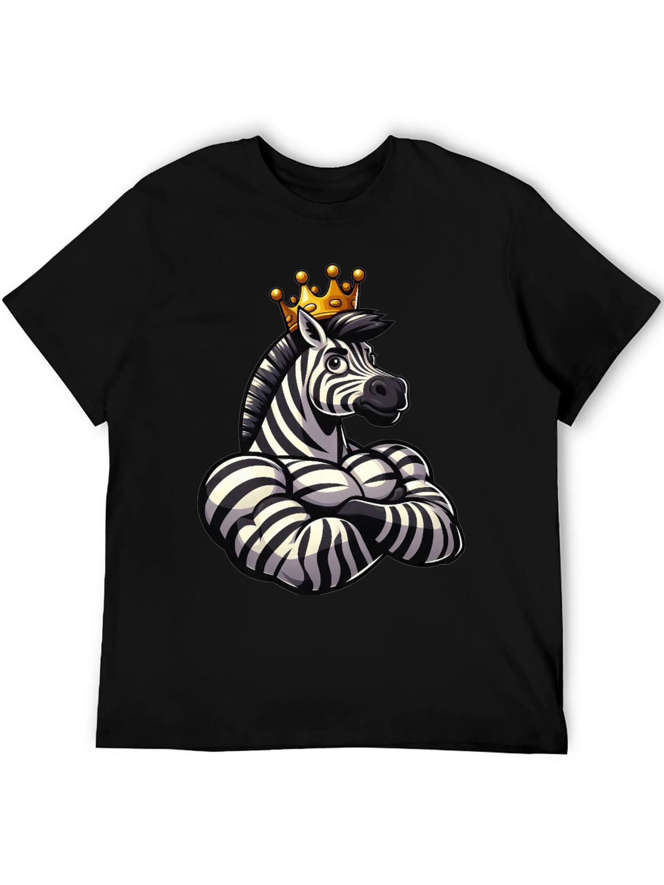 Muscle Zebra King T-Shirt