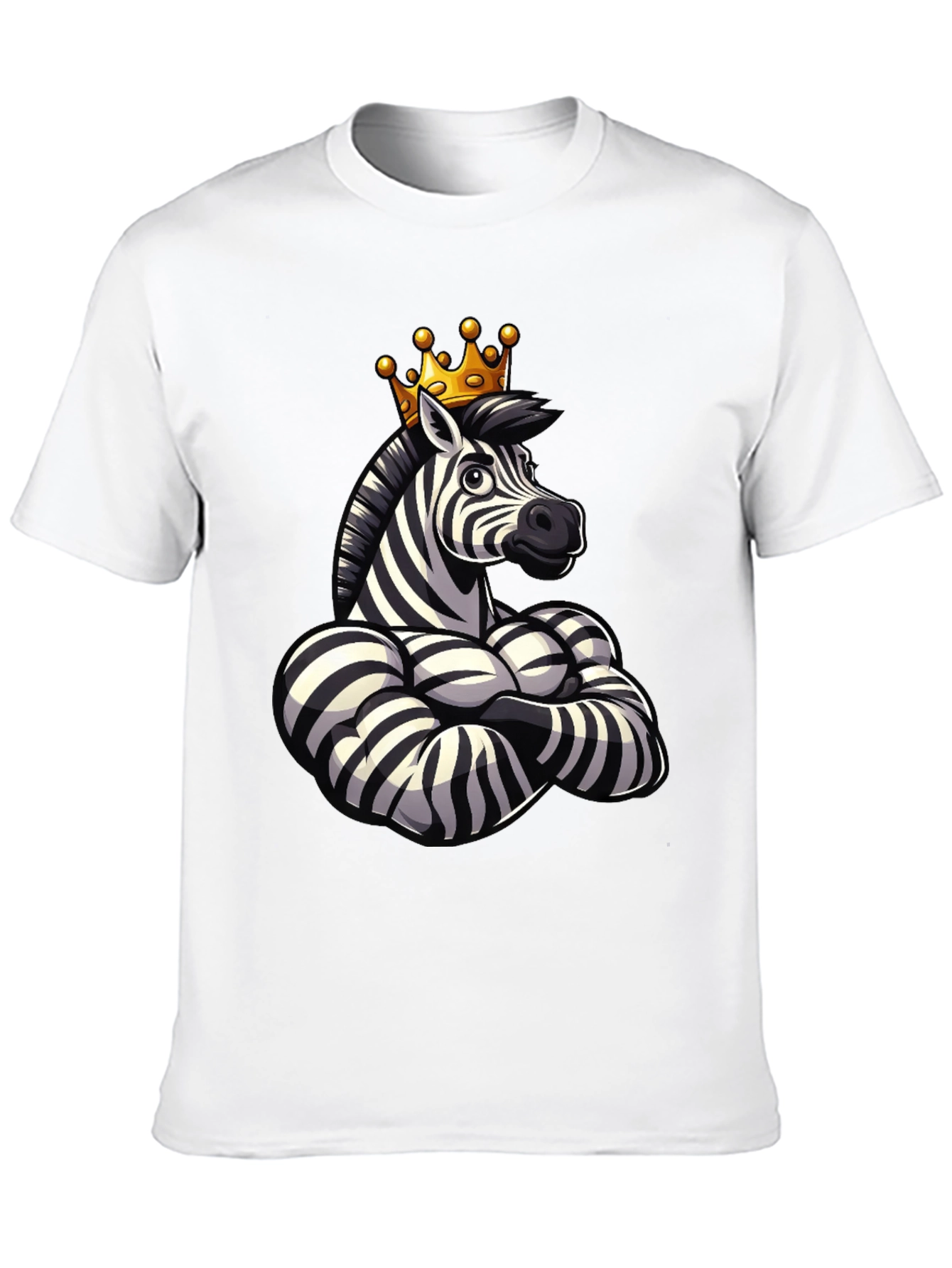 Muscle Zebra King T-Shirt