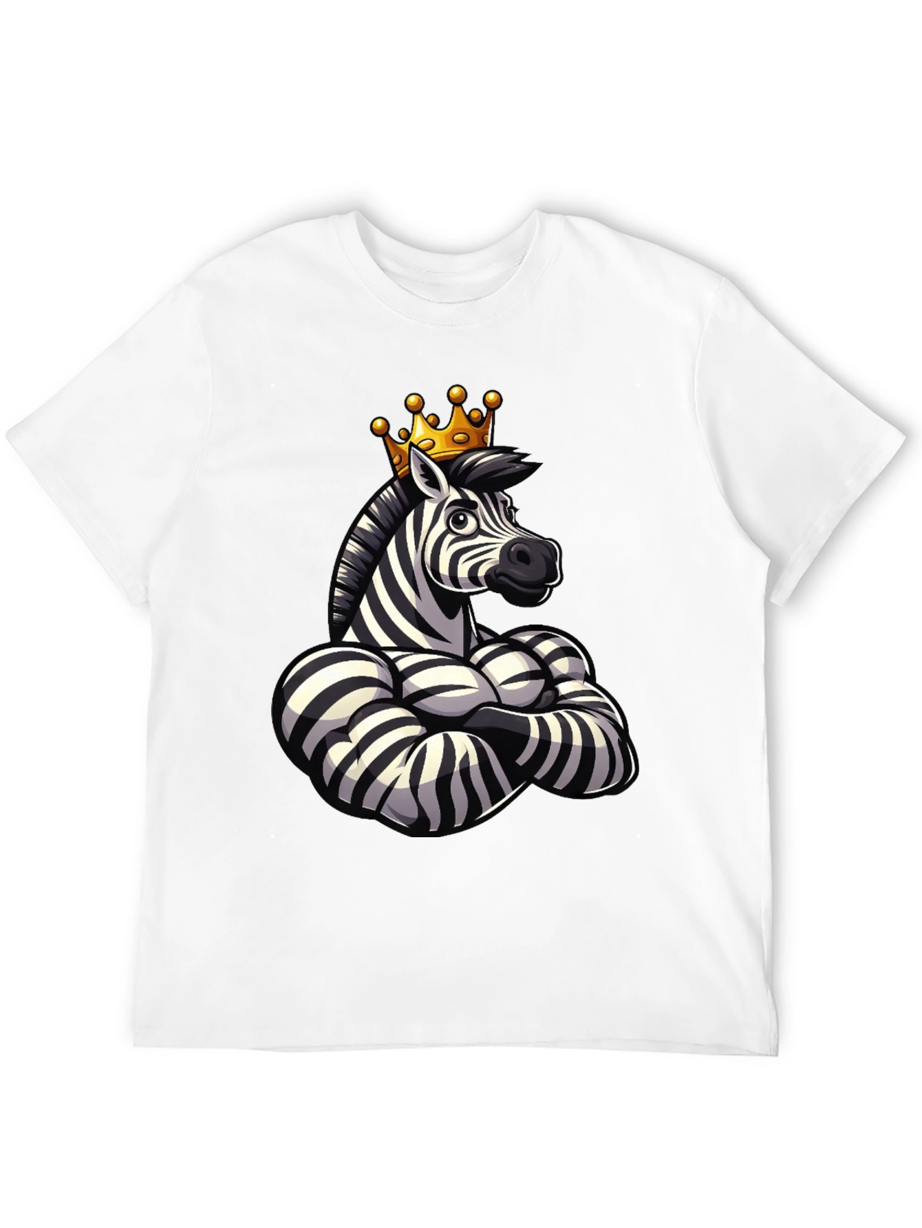 Muscle Zebra King T-Shirt