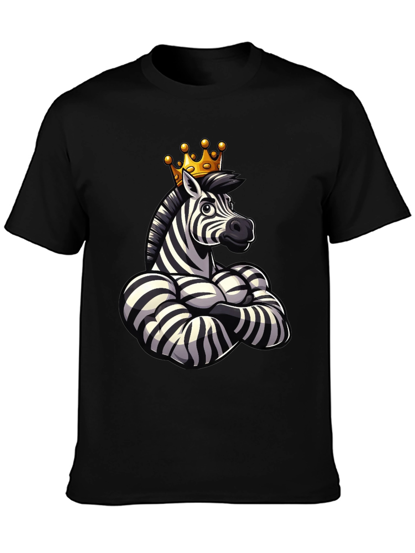 Muscle Zebra King T-Shirt