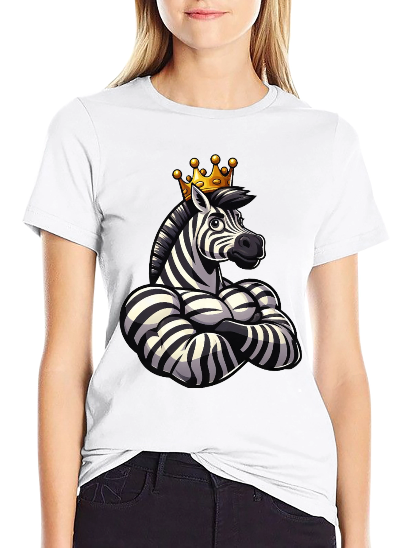Muscle Zebra King T-Shirt