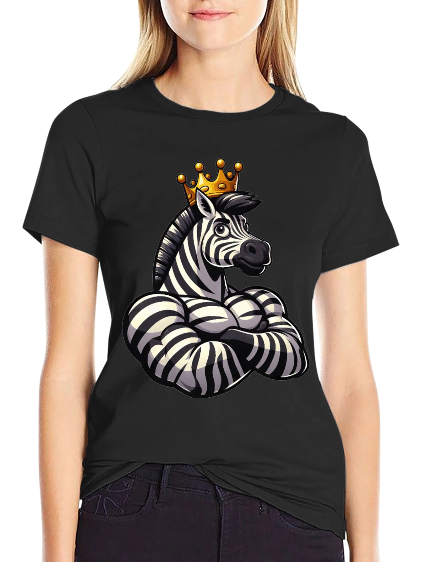 Muscle Zebra King T-Shirt