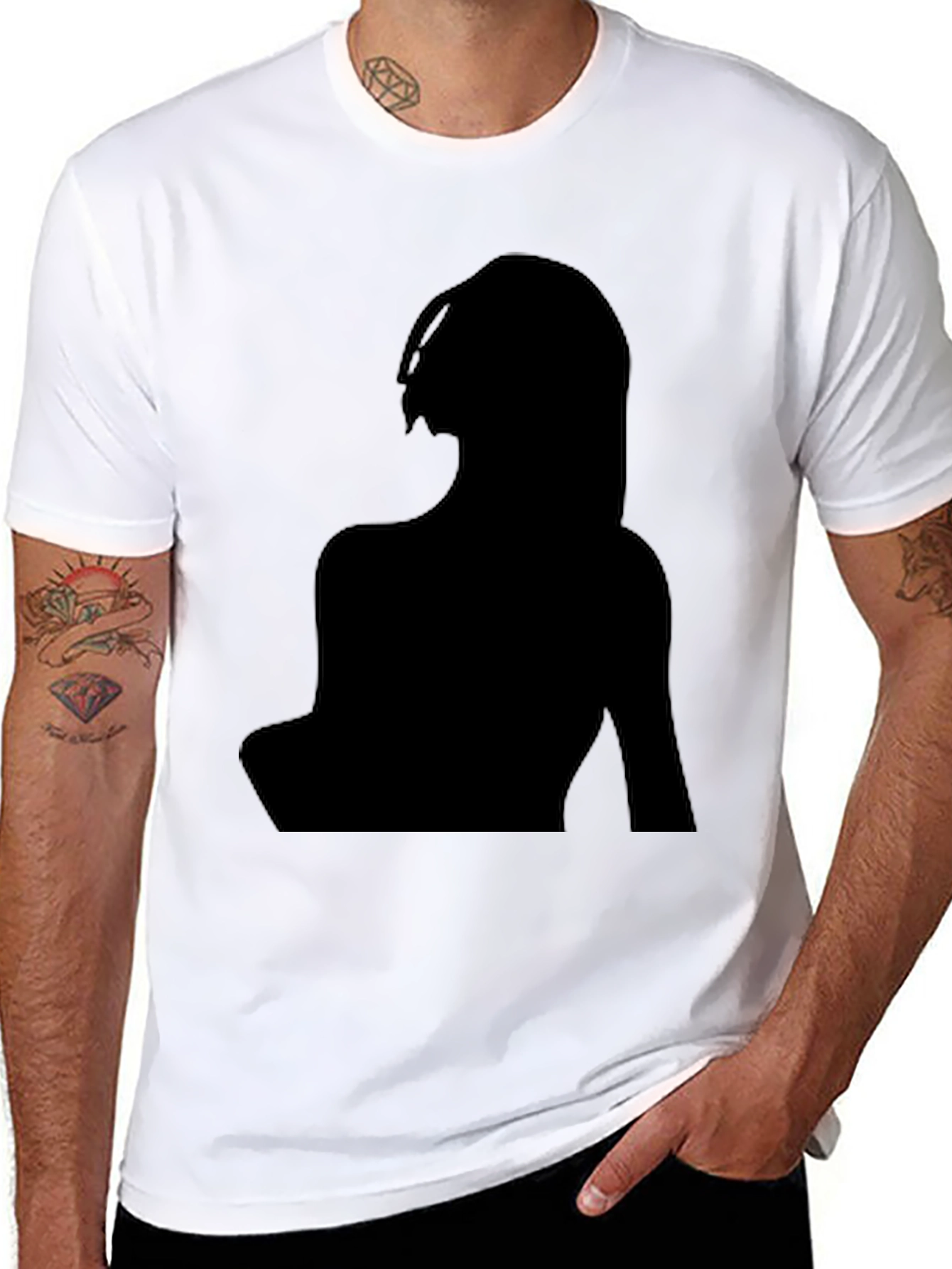 Silhouette Graphic Tee - Modern Black T-Shirt