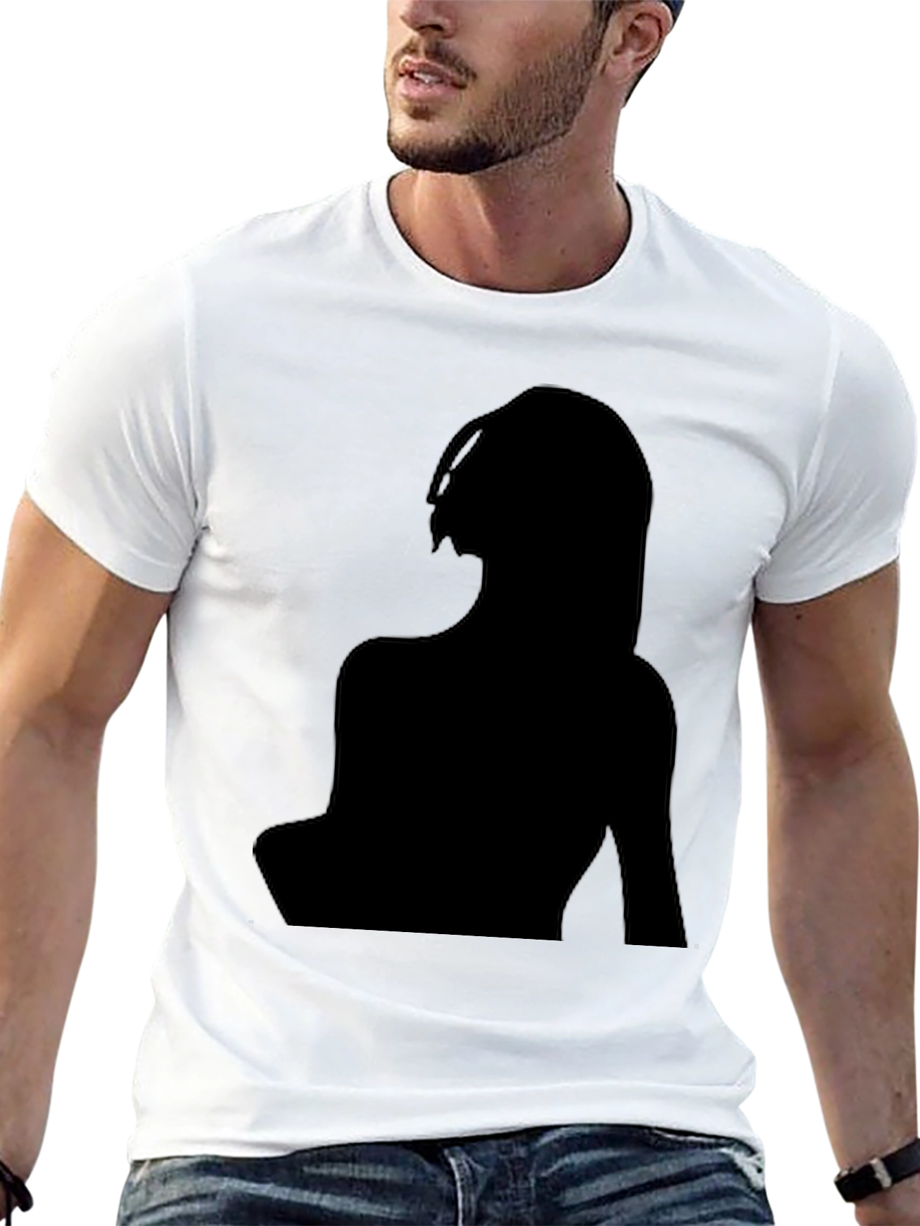 Silhouette Graphic Tee - Modern Black T-Shirt
