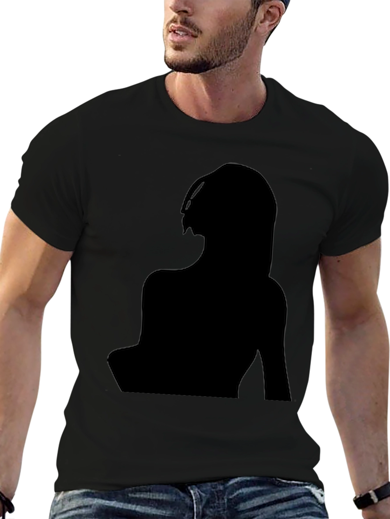 Silhouette Graphic Tee - Modern Black T-Shirt
