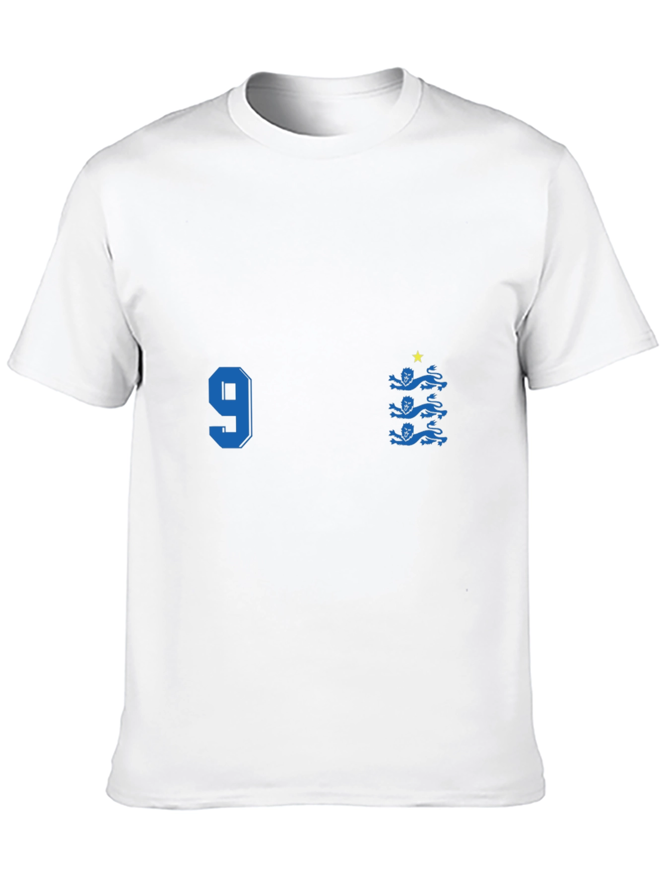 England Football T-Shirt Number 9 Retro