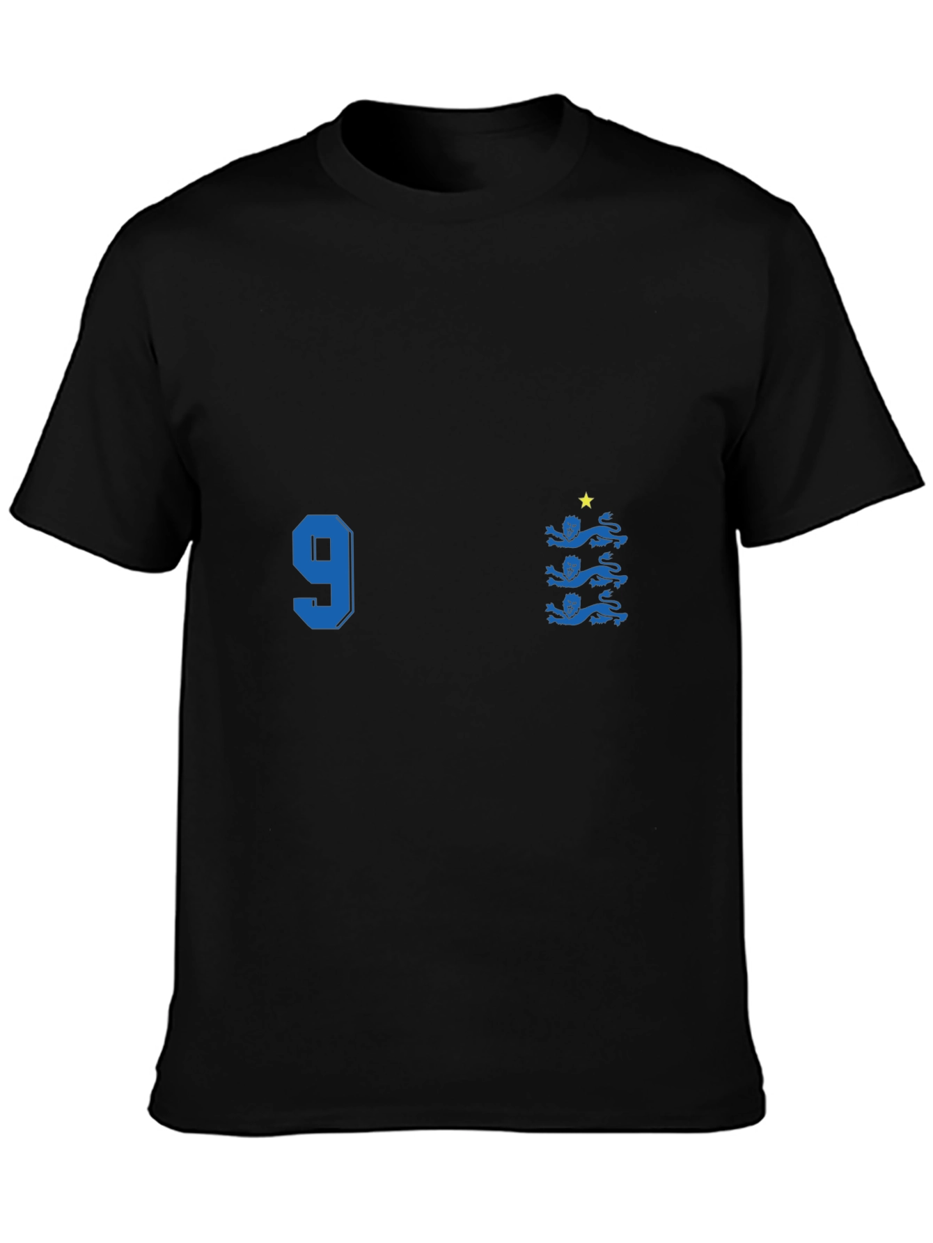 England Football T-Shirt Number 9 Retro
