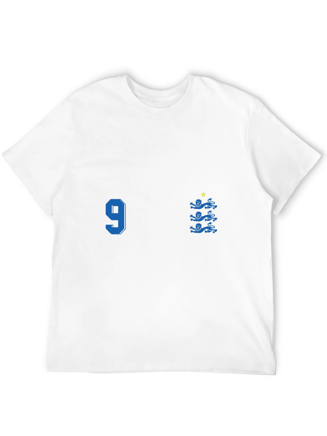 England Football T-Shirt Number 9 Retro
