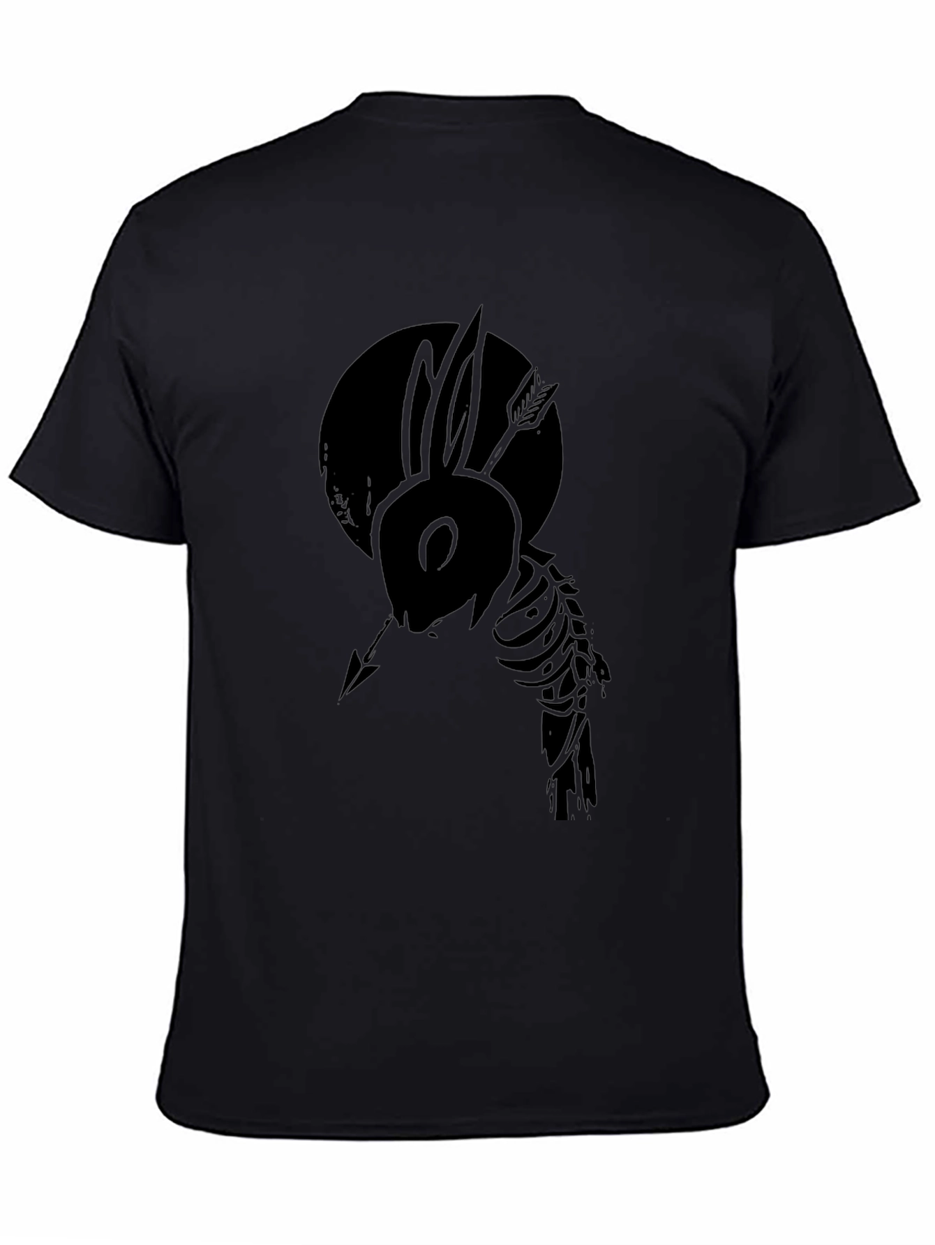 Mens Black Rabbit Arrow Graphic Tee