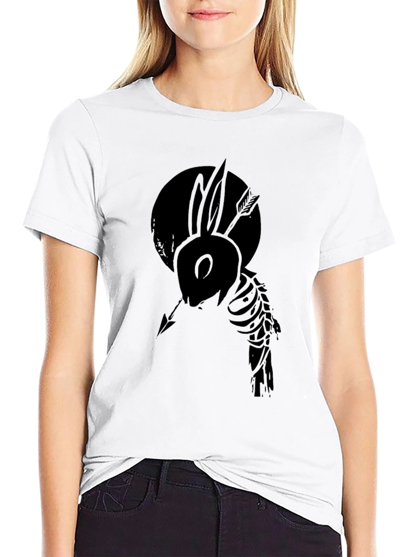 Mens Black Rabbit Arrow Graphic Tee