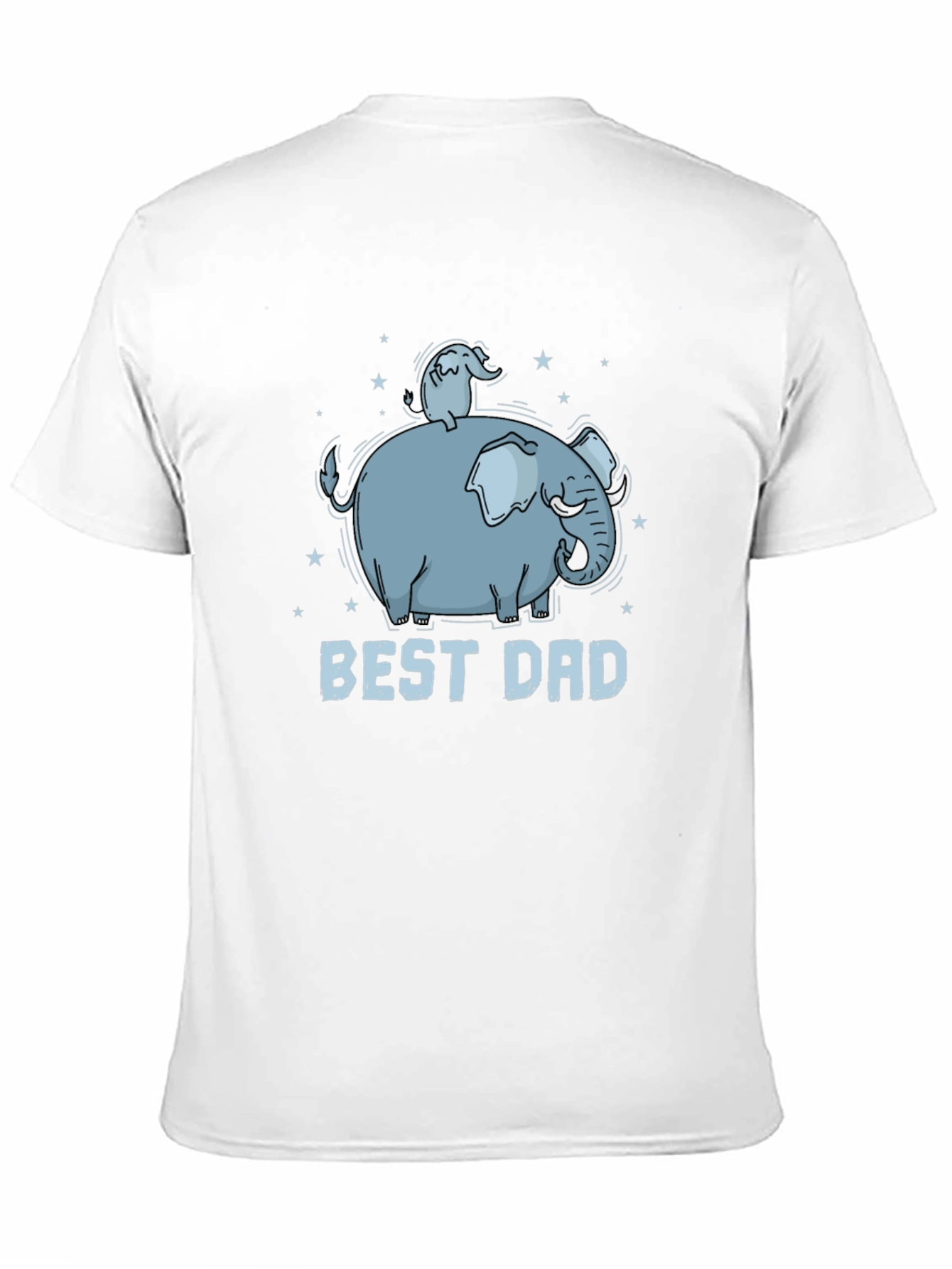Best Dad Elephant Graphic T-Shirt - Black