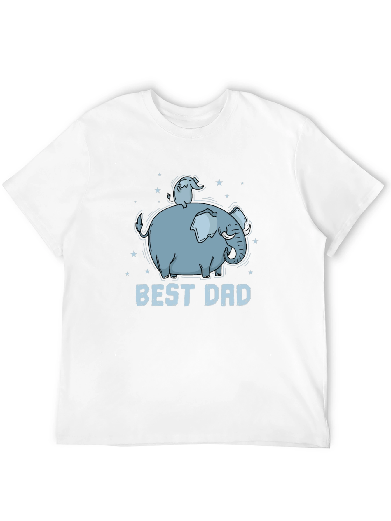 Best Dad Elephant Graphic T-Shirt - Black