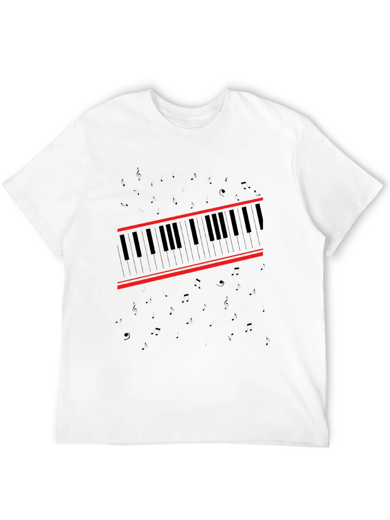 Piano Keys Graphic Black T-Shirt