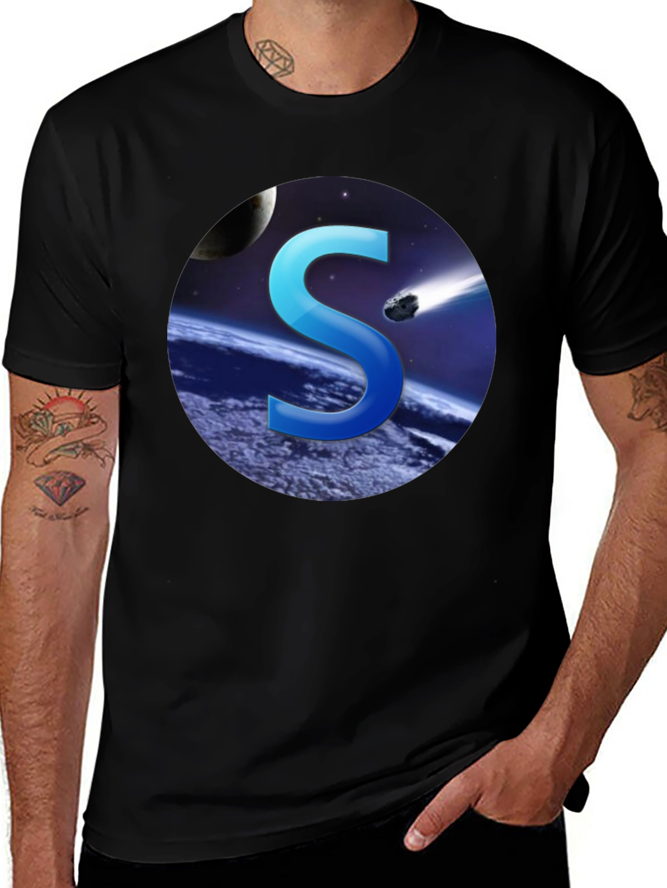 Cosmic S Black T-Shirt
