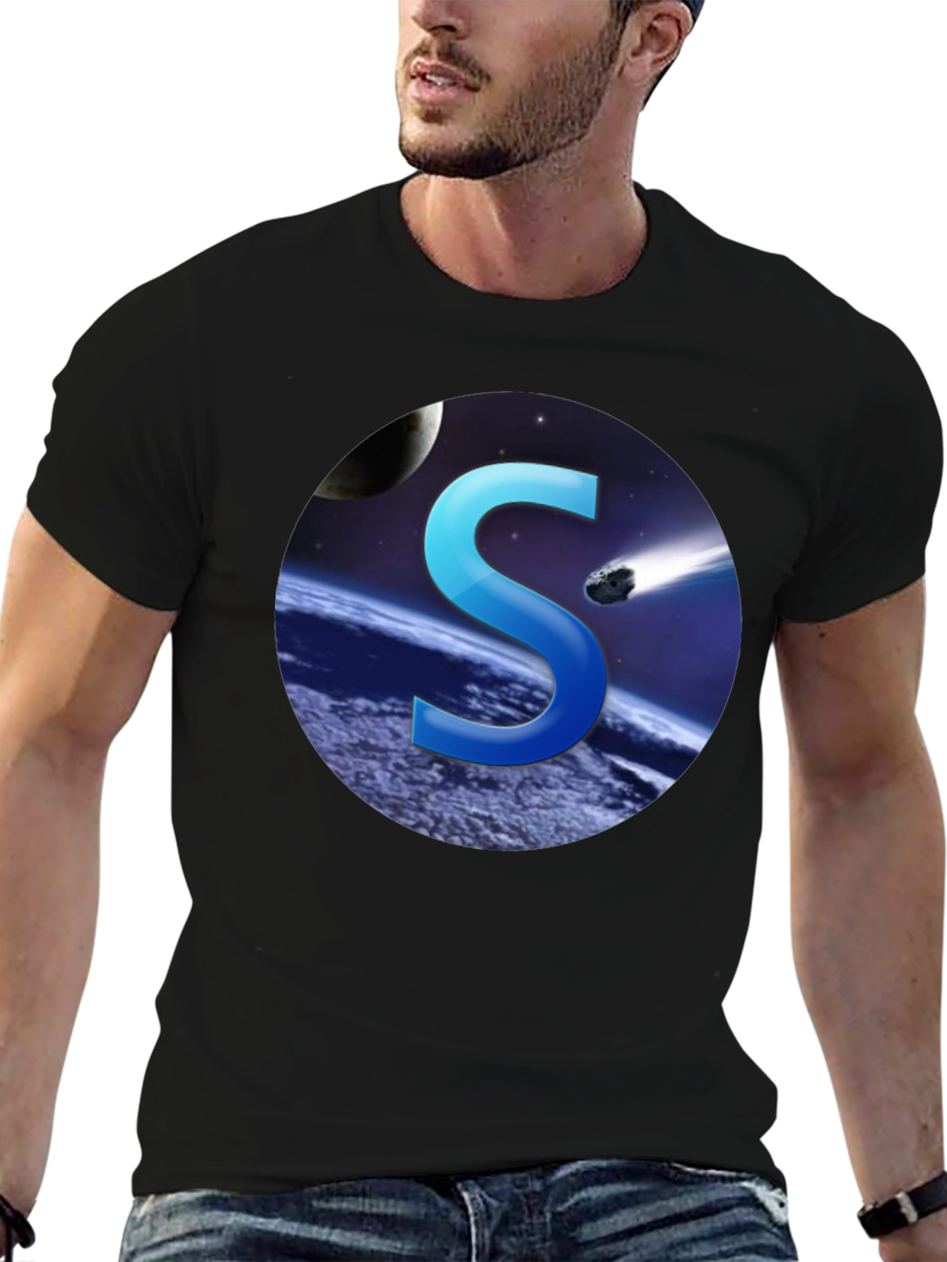 Cosmic S Black T-Shirt