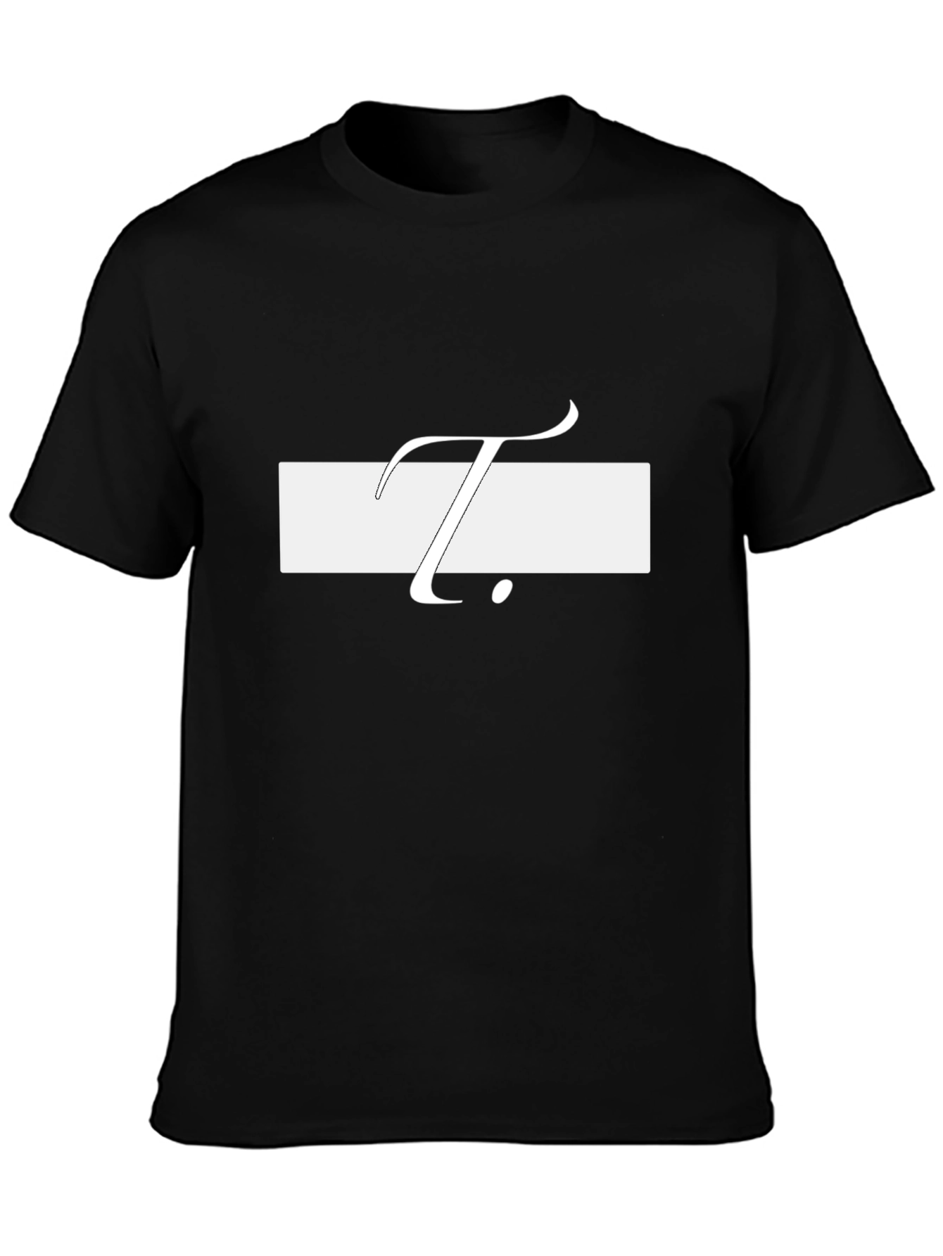 Minimalist Black T-Shirt with White T Design