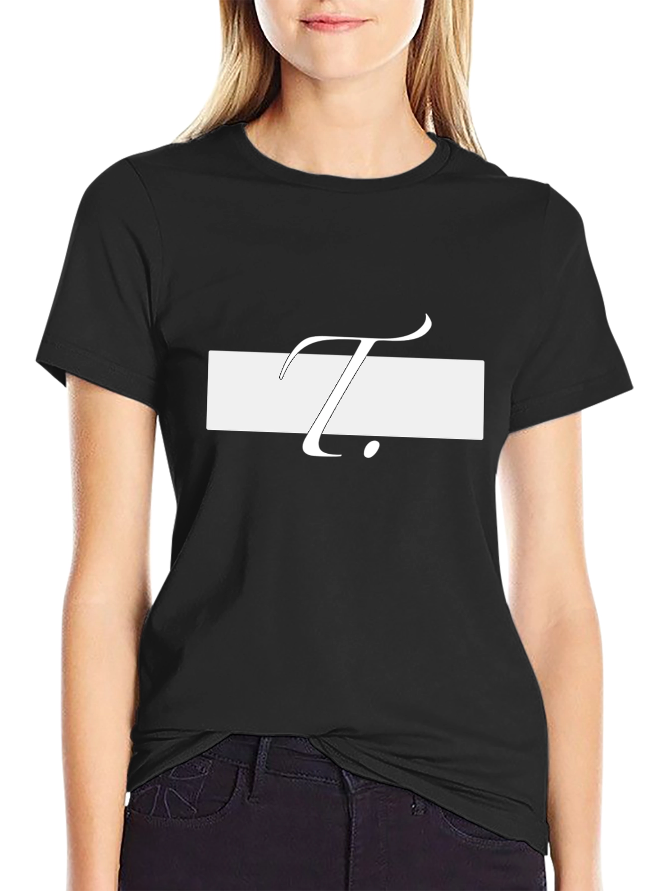 Minimalist Black T-Shirt with White T Design
