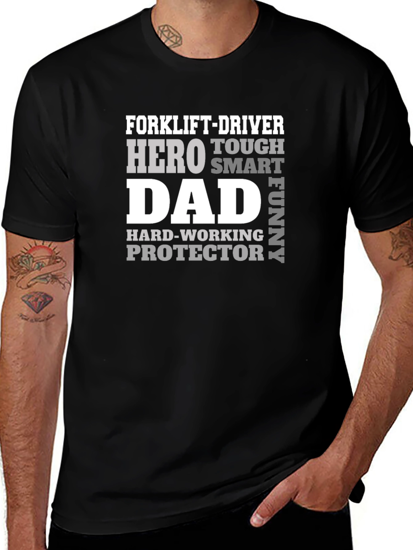 Forklift-Driver Hero Dad Funny T-Shirt
