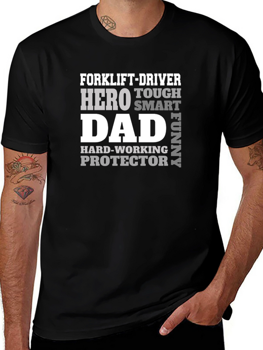 Forklift-Driver Hero Dad Funny T-Shirt