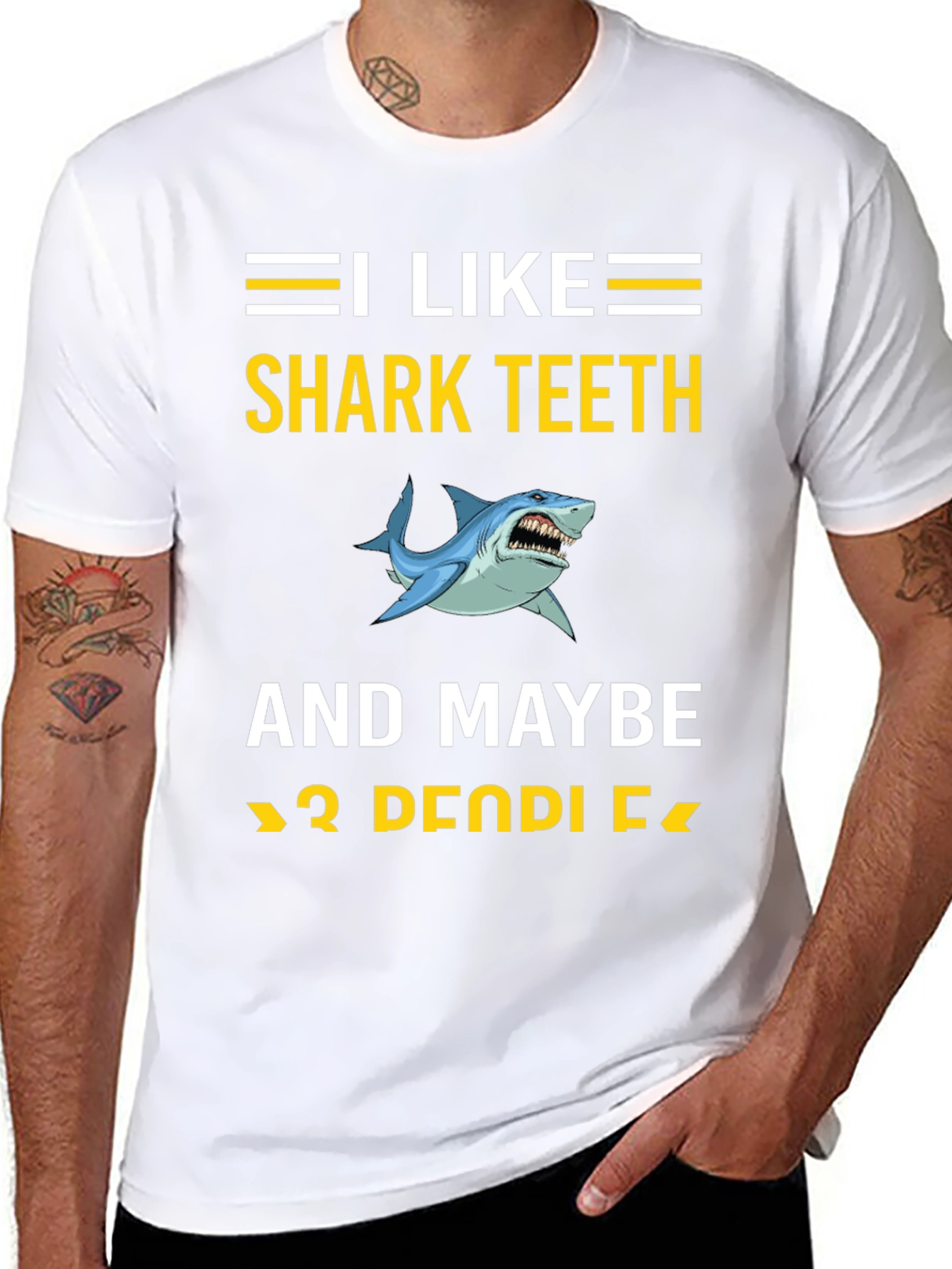 I Like Shark Teeth T-Shirt Funny Shark Lover Tee
