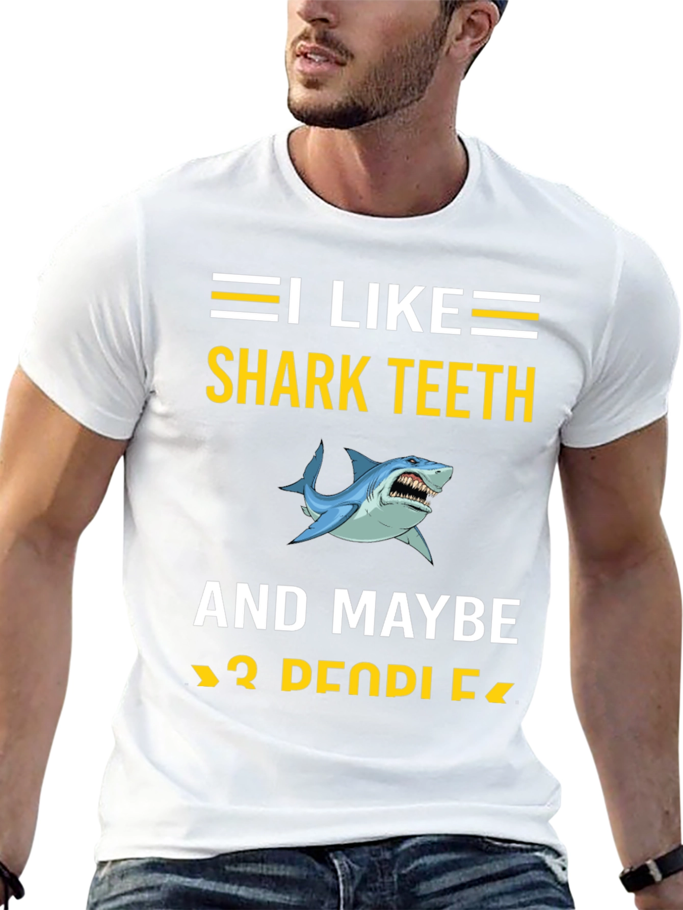 I Like Shark Teeth T-Shirt Funny Shark Lover Tee