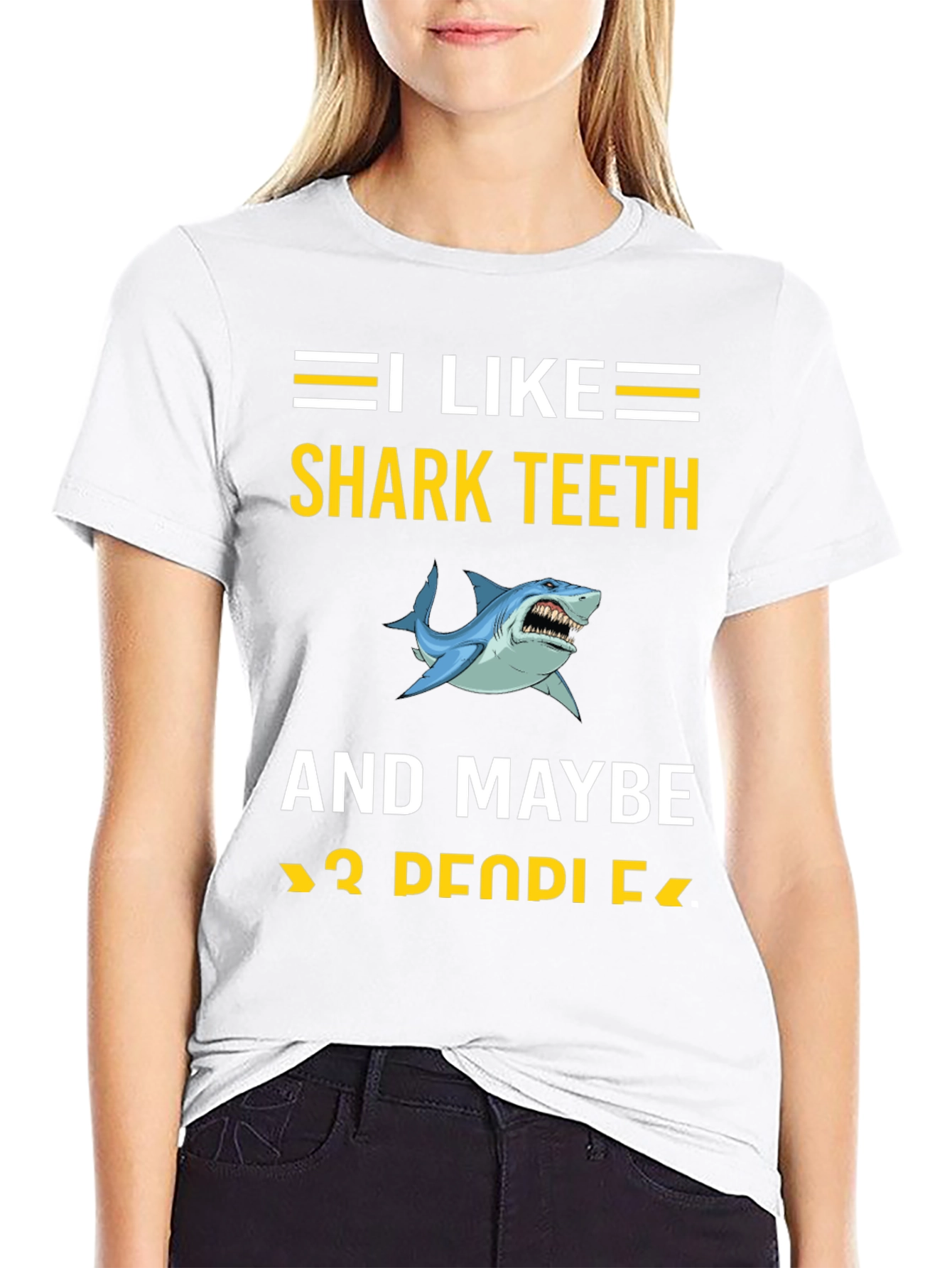 I Like Shark Teeth T-Shirt Funny Shark Lover Tee