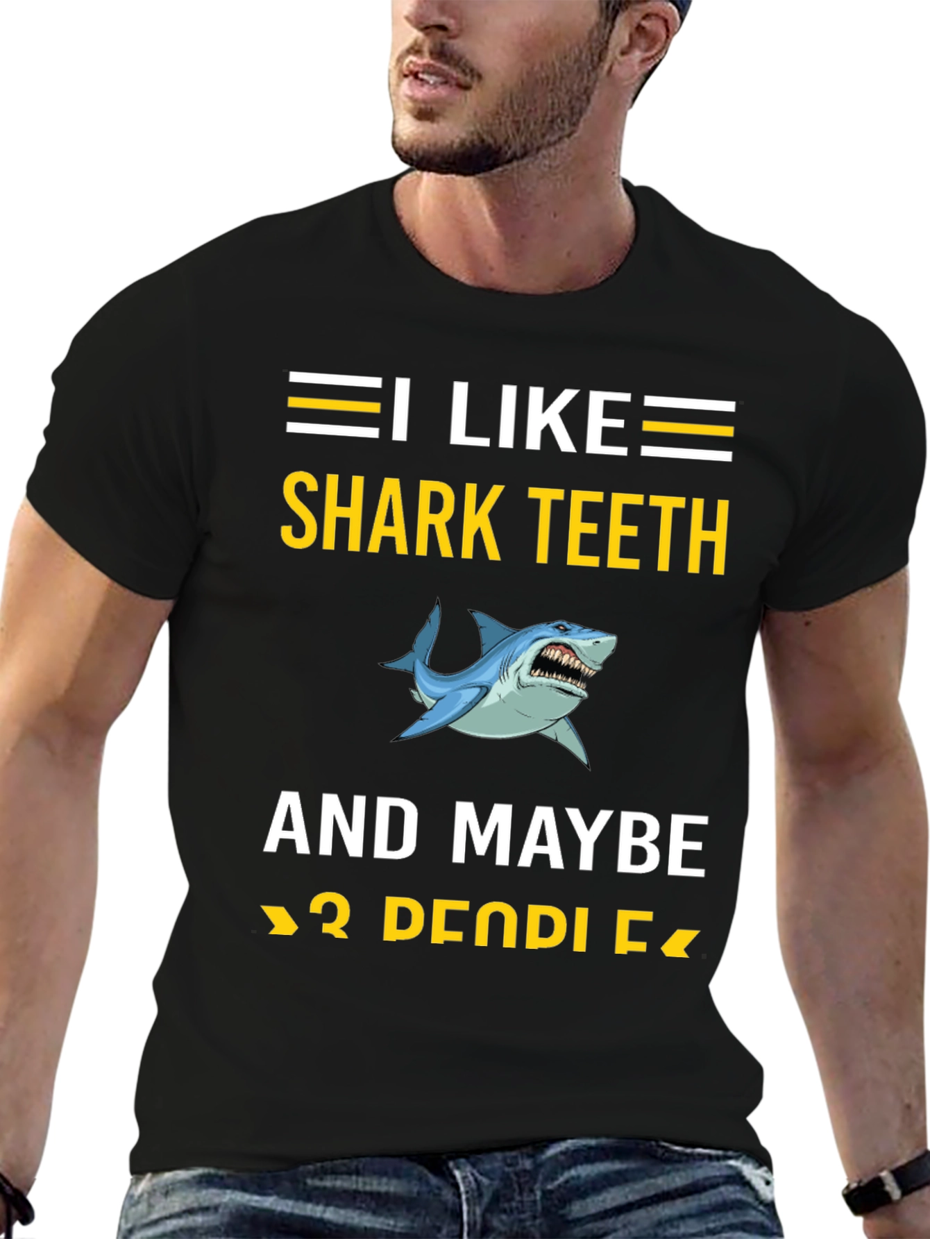 I Like Shark Teeth T-Shirt Funny Shark Lover Tee