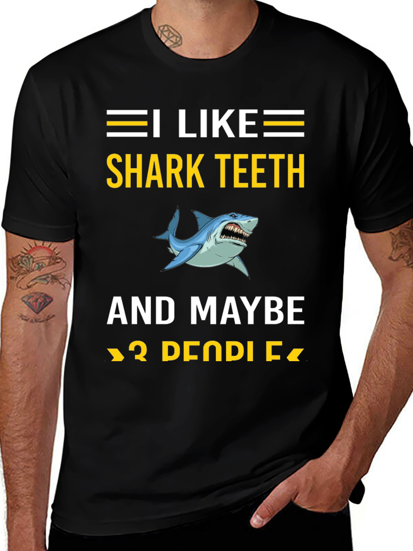 I Like Shark Teeth T-Shirt Funny Shark Lover Tee