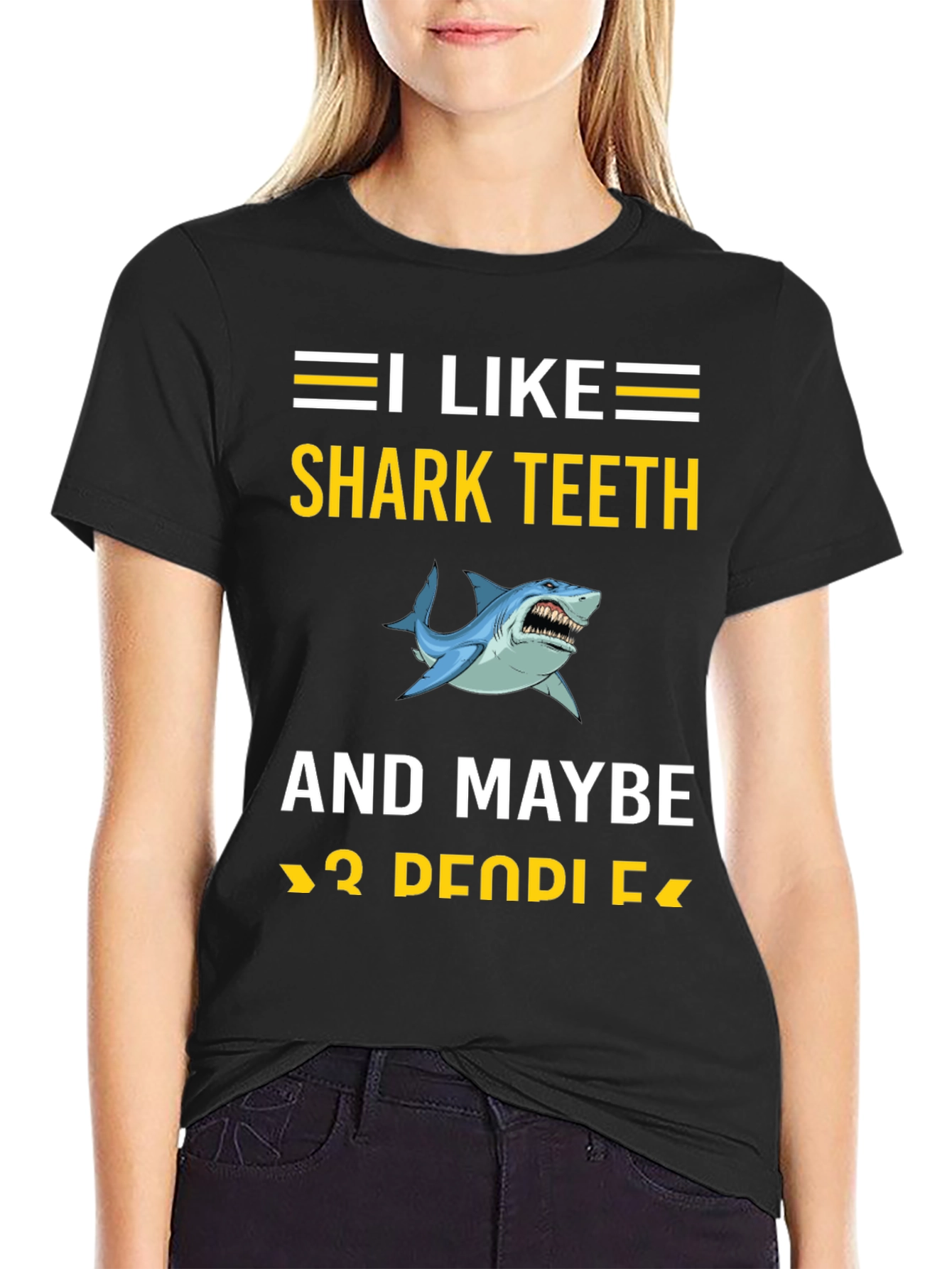 I Like Shark Teeth T-Shirt Funny Shark Lover Tee