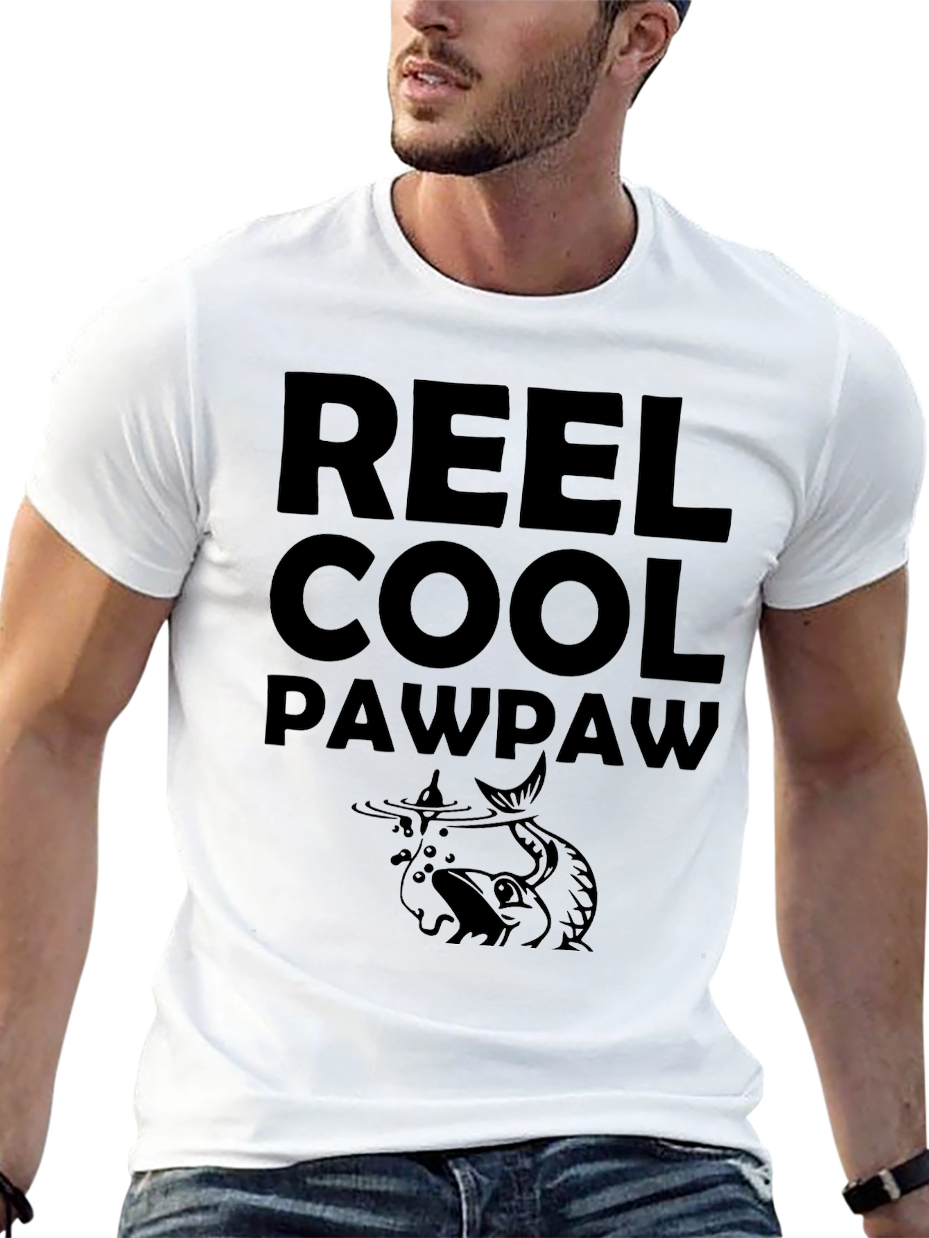 Reel Cool Pawpaw Black Graphic T-Shirt