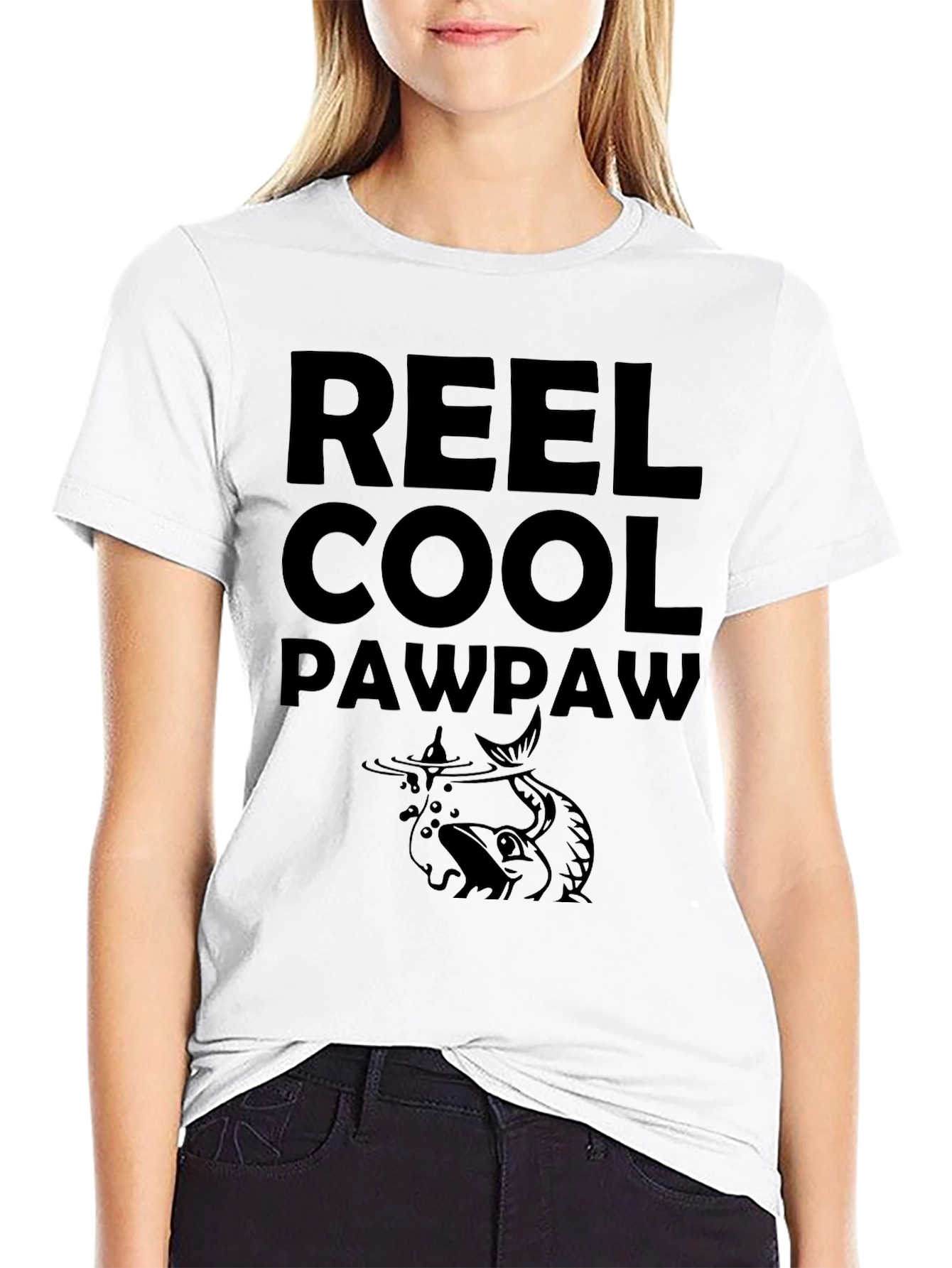 Reel Cool Pawpaw Black Graphic T-Shirt