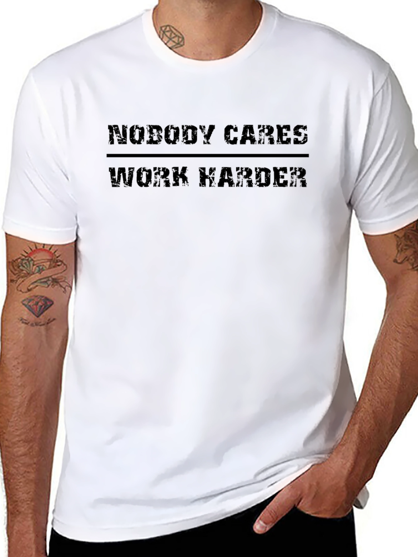 Nobody Cares Work Harder Graphic T-Shirt