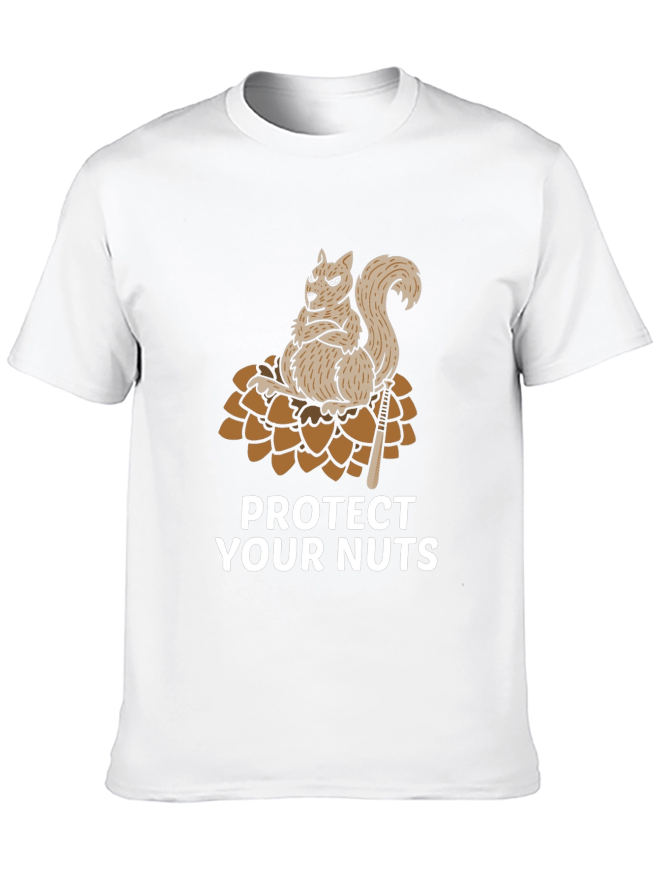 Protect Your Nuts Graphic Tee - Funny Squirrel T-Shirt