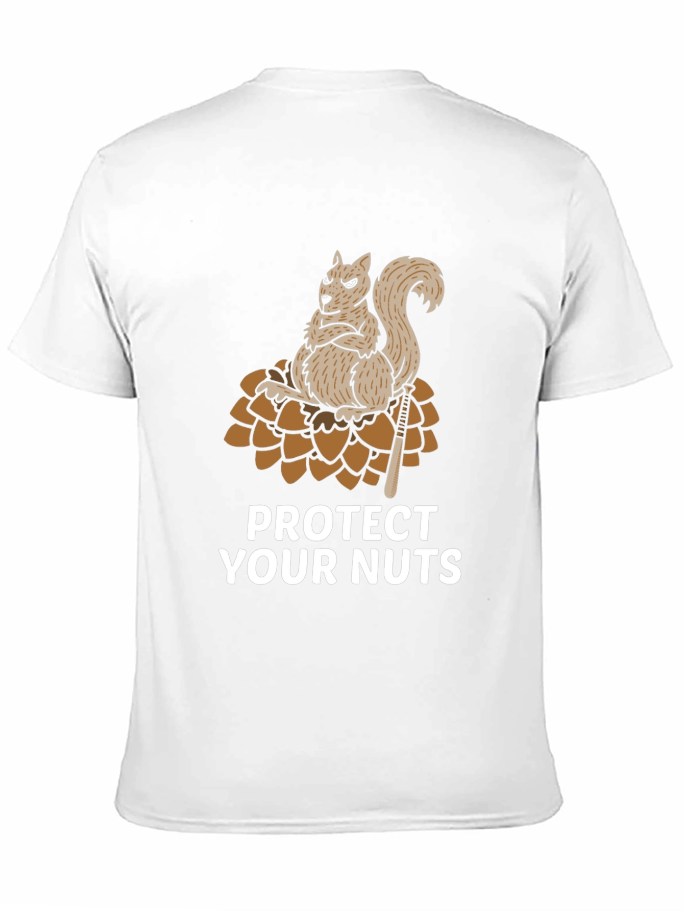 Protect Your Nuts Graphic Tee - Funny Squirrel T-Shirt