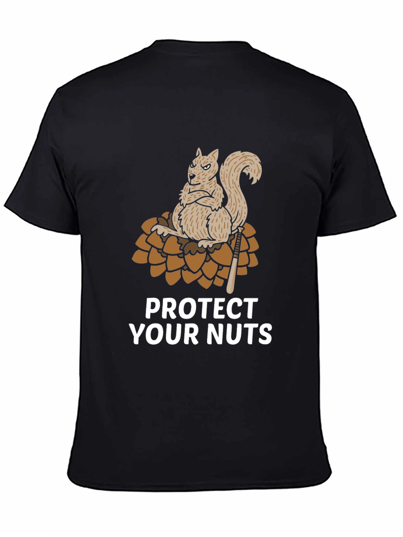 Protect Your Nuts Graphic Tee - Funny Squirrel T-Shirt