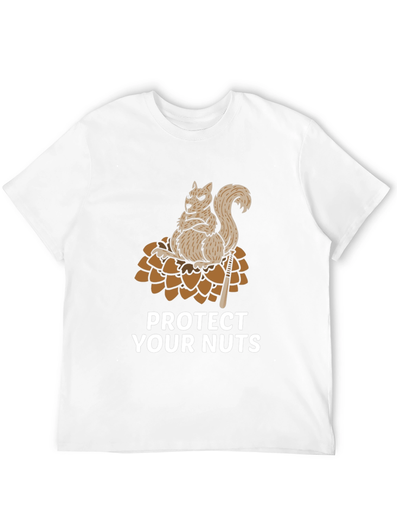 Protect Your Nuts Graphic Tee - Funny Squirrel T-Shirt