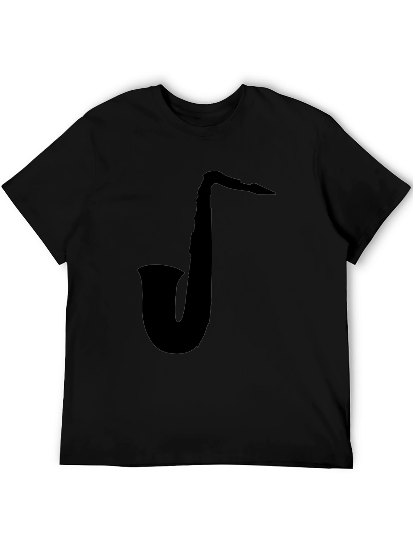 Saxophone Graphic Black T-Shirt