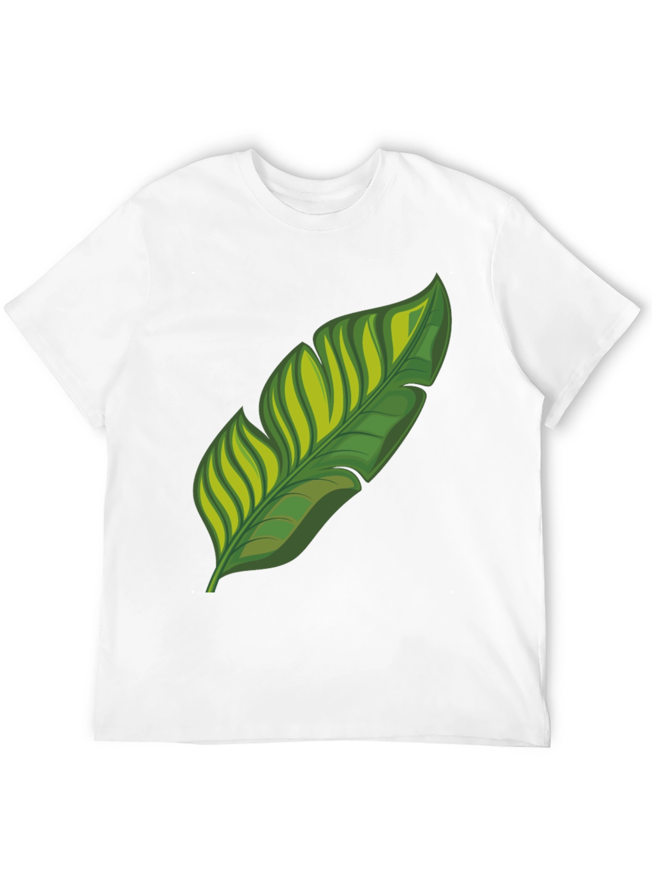 Tropical Leaf Graphic Print Black T-Shirt