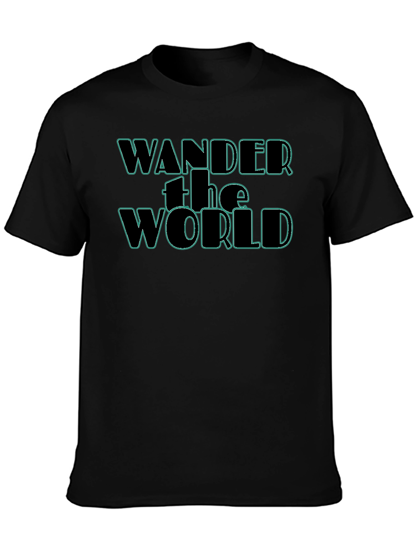 Wander the World Graphic Tee - Black