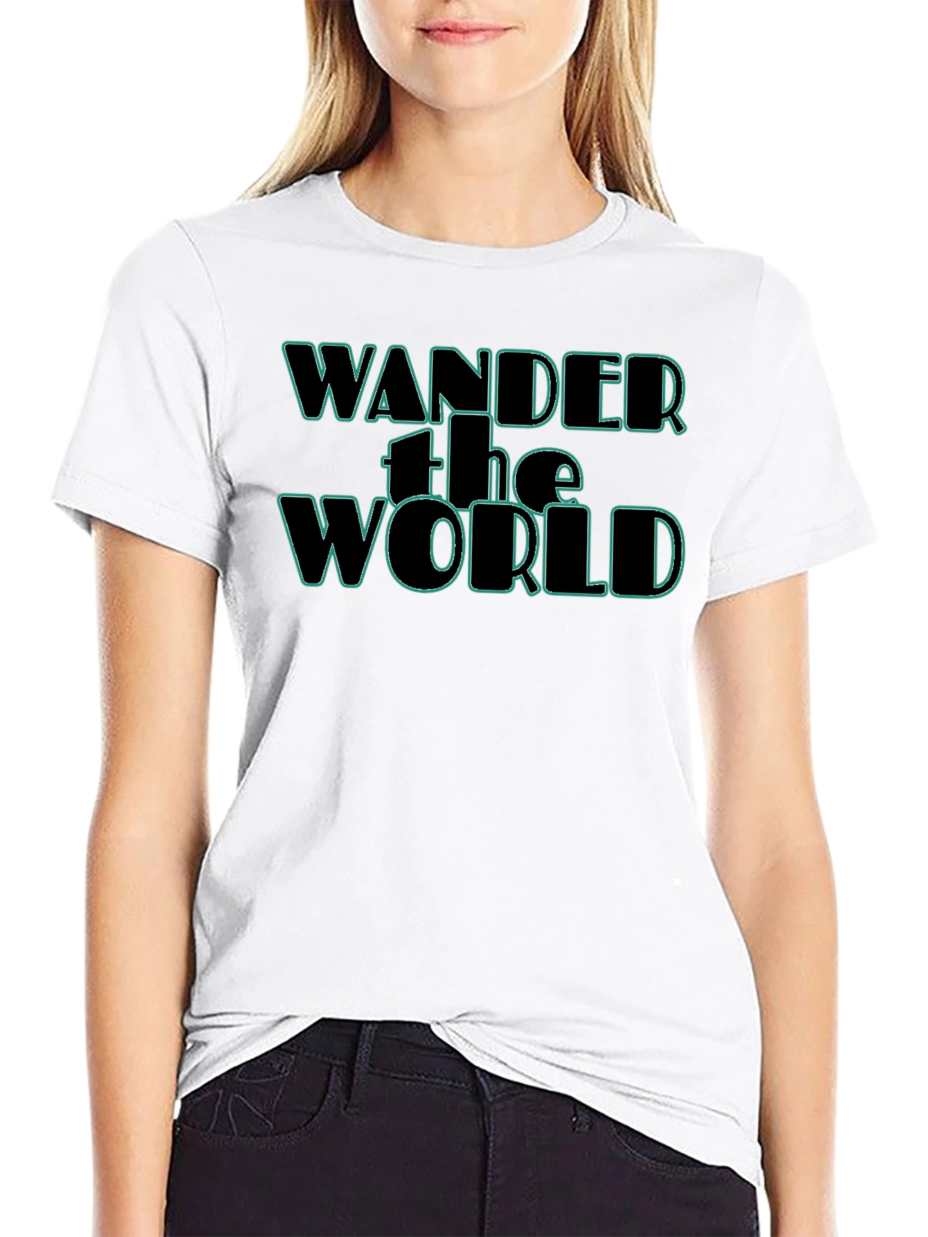 Wander the World Graphic Tee - Black
