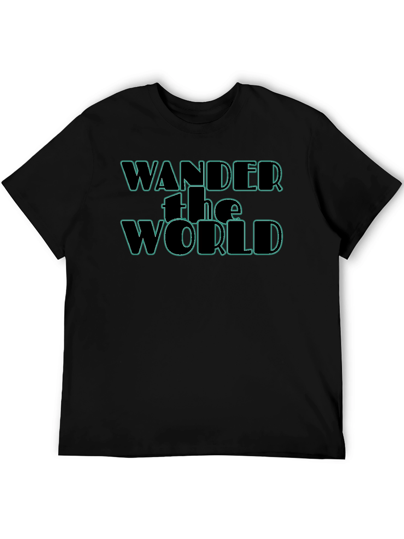 Wander the World Graphic Tee - Black
