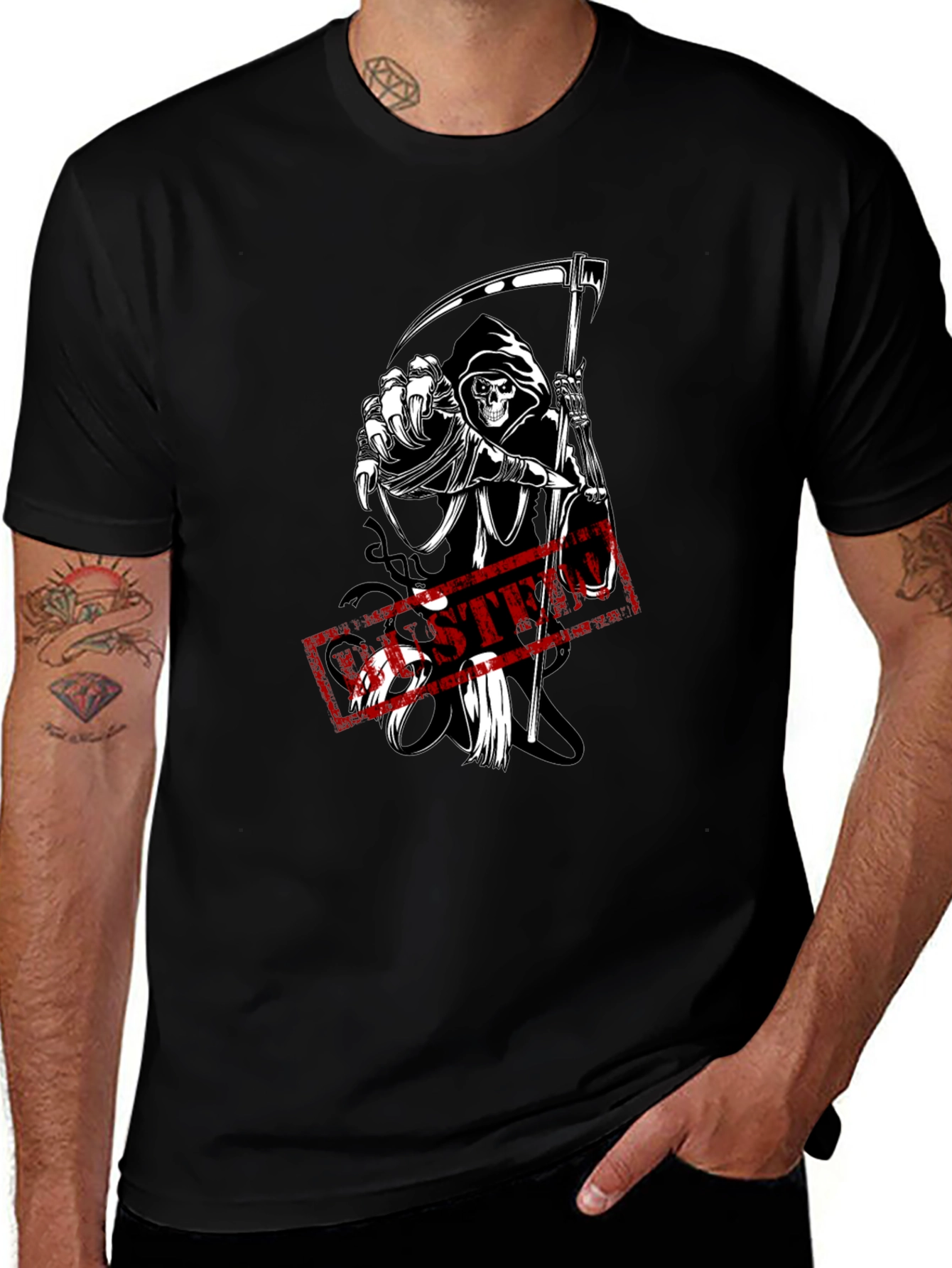 Grim Reaper Graphic Black T-Shirt